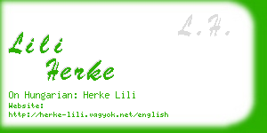 lili herke business card